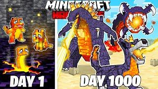 I Survived 1000 Days As LAVA MONSTERS In HARDCORE Minecraft Full Story