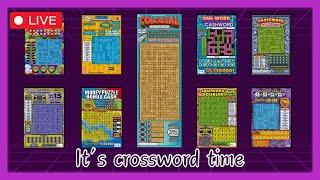 SCRATCH WITH ME Live-streaming crossword lottery tickets from multiple states