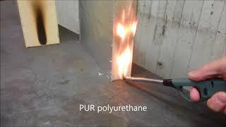 Fire test PIR PUR and EPS