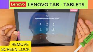 Lenovo TAB tablet - Remove SCREEN LOCK  PIN  PASSWORD  ERASE  UNLOCK