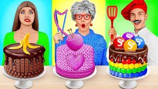 Me vs Grandma Cooking Challenge  Cake Decorating & Food Gadgets by Turbo Team