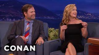 Rainn Wilson & Angela Kinsey’s Mini Office Reunion  CONAN on TBS