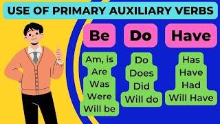 Primary Auxiliaries  BE DO HAVE as Helping Verbs  Explanation through Chart.