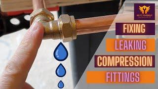 How To Fix a Leaking Compression Fitting  Stop Plumbing Leak