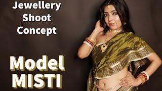 Cute Model Misti  Jewellery shoot concept  Navel beauty  Saree lover  Bong Saree Fashion