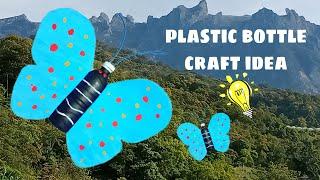 HOW TO MAKE A BUTTERFLY USING PLASTIC BOTTLE.PLASTIC BOTTLE DIY.PLASTIC BOTTLE CRAFT IDEAS BUTTERFLY