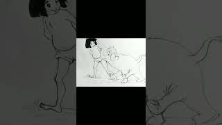 How to draw Mowgli  Mowgli drawing easy #shorts