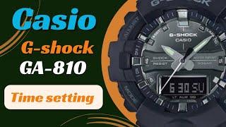 How to set time in casio g shock GA-810 watch