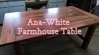 Ana-White Farmhouse Table Build  Start to Finish  How I Made It 