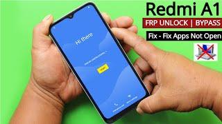 2023 - Redmi A1 Frp Bypass Without PC  Apps Not Opening Solution - Google Play Service Disable Fail