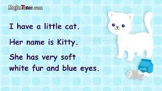 Membaca Kalimat Bahasa Inggris My Little Cat  Reading Practice for Kids  Reading Sentences