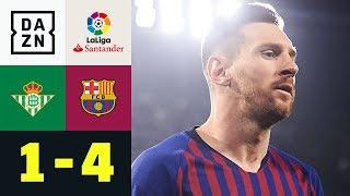 Dreierpack Die Welt staunt über Lionel Messi Real Betis - FC Barcelona 14  La Liga  DAZN