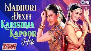 Madhuri Dixit & Karishma Kapoor Dance Hits  90s Bollywood Hit Songs  Video Jukebox  Love Songs