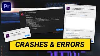 How to FIX CRASHES & ERRORS Premiere Pro Tutorial