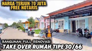 Rumah Cluster Full Renov Dijual Rugi Harga Over 70 Juta Free Biaya Notaris  100% Tidak Banjir