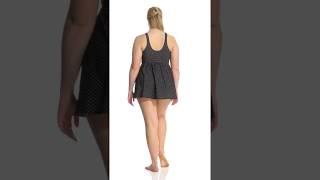 Miraclesuit Plus Size Marais Pin Point Swim Dress  SwimOutlet.com