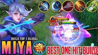 PLEASE TRY MIYA ONE HIT BUILD & EMBLEM IS HARE - BUILD TOP GLOBAL MIYA 2024  MLBB