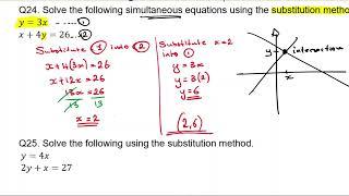 Q 24   25 Simultaneous equations