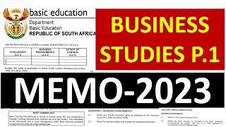 2023 MEMO  FINAL EXAMS  BUSINESS STUDIES PAPER 1 GRADE 12   THUNDEREDUC  BYMOHAPI