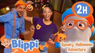 Trick or Treat Halloween with Blippi and Meekah Best Friend Adventures  Spooky Videos for Kids