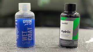 Gyeon Wet Coat Essence vs. Carpro HydroO2 - spray and rinse concentrate comparison