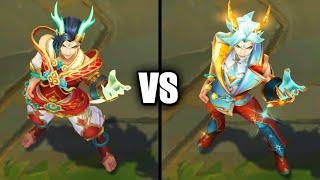 Heavenscale Ezreal vs Prestige Heavenscale Ezreal Skins Comparison League of Legends