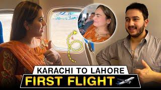 First Flight experience of komal Surprised her Finally Lahore agay️