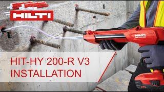 HOW-TO proper installation of Hilti HIT-HY 200-R V3 ADHESIVE ANCHOR