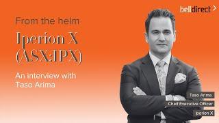 From the helm Iperion X ASXIPX CEO Taso Arima