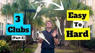 3 CLUB JUGGLING TRICKS PART 2