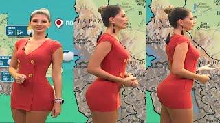  Anabel Angus 2020 Hermosa  en SEXY mini vestido ajustado y escote en V  BeautiesTV