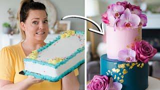 Turning a $20 Grocery Store Cake into a $500 Wedding Cake