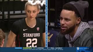Steph Curry Supporting Godsister Cameron Brink Courtside  #2 Stanford Cardinal vs Cal Golden Bears