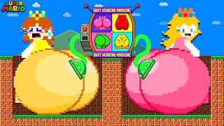 Peach and Daisy Choose Big Butts from the Butt Vending Machine  Super Mario Bros. wii