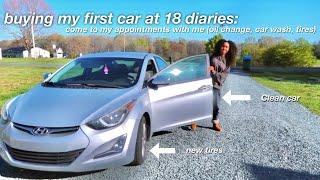 BOUGHT MY FIRST CAR AT 18 DIARIES come to my appointments with meoil change car wash new tries