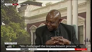 7th Administration  Dr John Hlophe on his impeachment the JSC joining the MK Party and the GNU