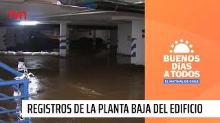 Los impresionantes registros de la planta baja del edificio afectado con socavón