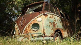 Abandoned VW Bus Rescued From Woods  Rare 1963 15 Window Volkswagen Deluxe  RESTORED