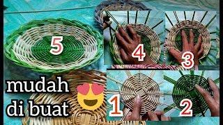 Ide Kreatif dari rotan membuat piring warna-warni