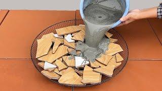 Awesome from Pebble mosaicTire and Cement - How To Make Coffee Table Flower  Pots