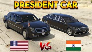 GTA 5 ONLINE  USA PRESIDENT CAR VS INDIAN PRESIDENT CAR