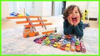 Hot Wheels Arabalarımızı Tırlara Yükledik l Oyuncak Video l Prens Yankı