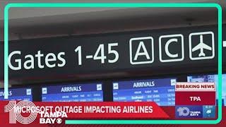 Heres the latest on the worldwide outage causing flight delays and cancellations