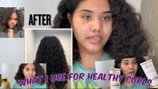 How to fix damaged curls ‍️what I use to keep my curls healthy #curlyhair#curlyhairproducts