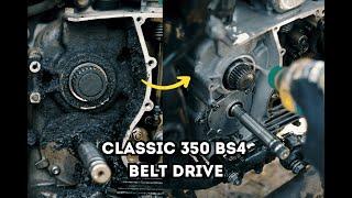 Classic 350 BS4 Belt Drive Installation Video  High Performance Belt Drive by Mtechnics