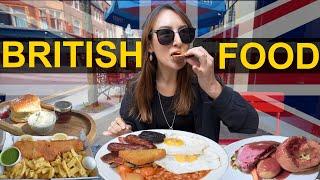 Australians Try BRITISH Food in ENGLAND Breakfast Lunch Afternoon Tea & Dinner