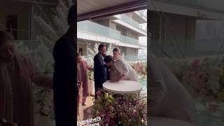 Zaheer Iqbal touching feet of WIFE Sonakshi Sinhas parents ️ #shorts #bollywood #wedding