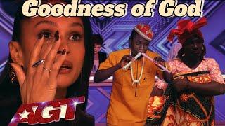 GOLDEN BUZZER JUDGES IN TEARS OVER GOODNESS OF GOD IN AGT POWERFUL PERFORMANCE #AGT #MUSIC