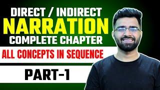 Part-1 Direct  Indirect Narration  Complete Chapter with Concepts  Tarun Grover