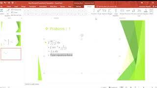 How to Write Mathematical Equations in PowerPoint Presentation